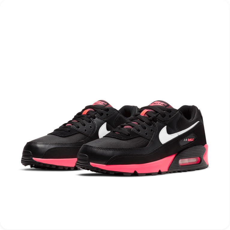 Nike Air Max 90 - Black / White / Hot Punch