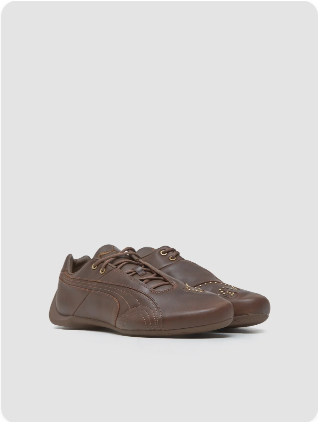 Puma Speedcat - Espresso Brown / Gold Studs