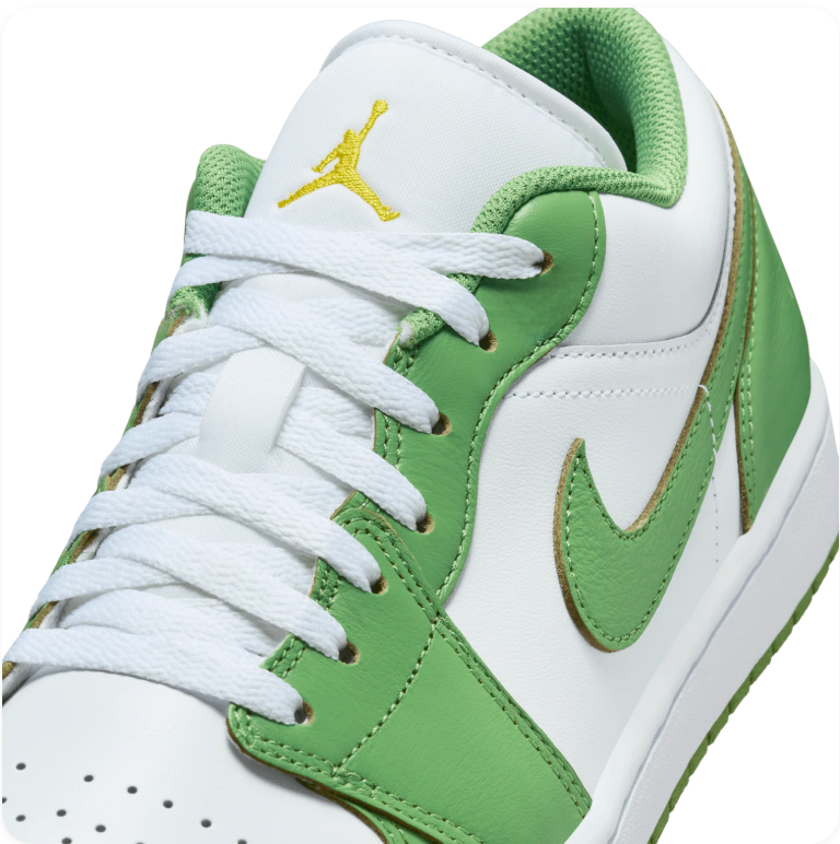 Air Jordan 1 Low - White / Chlorophyll