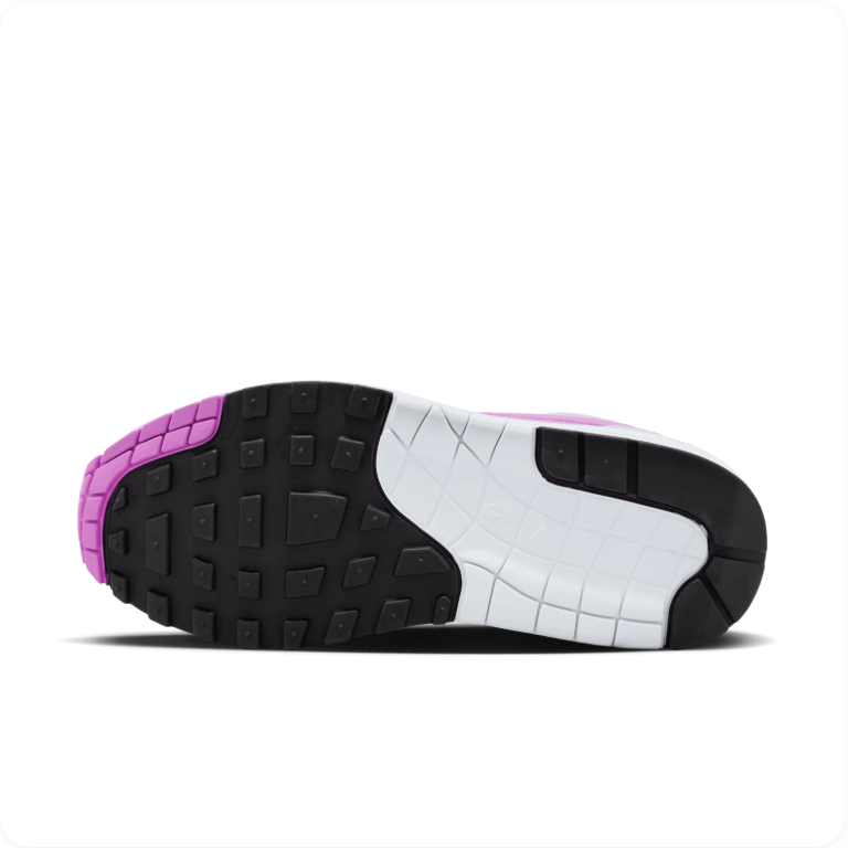Nike Air Max 1 - White / Fuchsia Dream / Neutral Grey