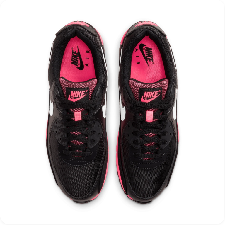 Nike Air Max 90 - Black / White / Hot Punch