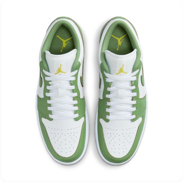 Air Jordan 1 Low - White / Chlorophyll