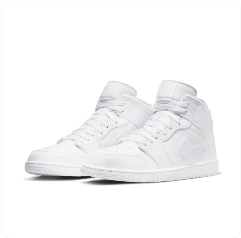 Air Jordan 1 Mid - Triple White