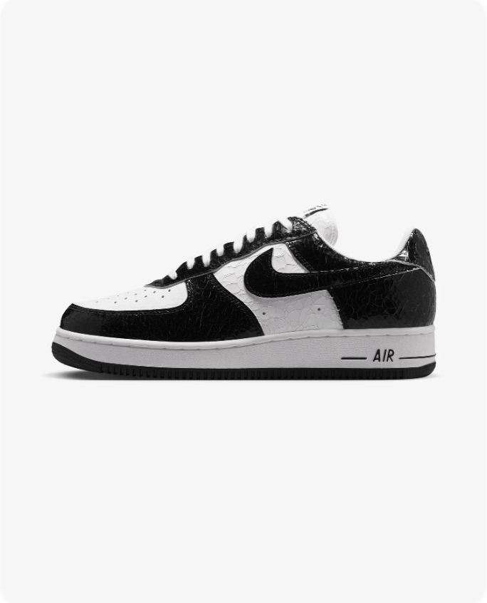 Nike Air Force 1 Low - White / Black Croc Embossed