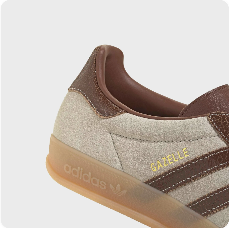 Adidas Gazelle Indoor - Cream White / Dark Brown / Gum
