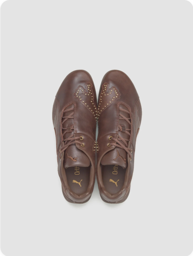 Puma Speedcat - Espresso Brown / Gold Studs