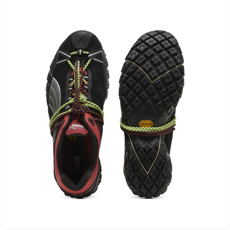 Puma Trailfox MTS - Black / Dark Red / Lime