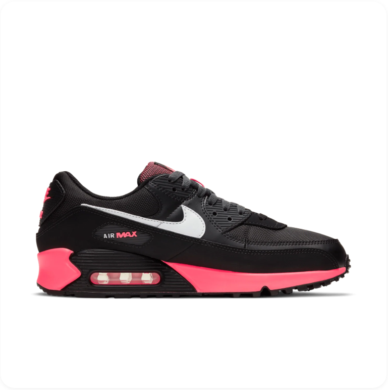 Nike Air Max 90 - Black / White / Hot Punch